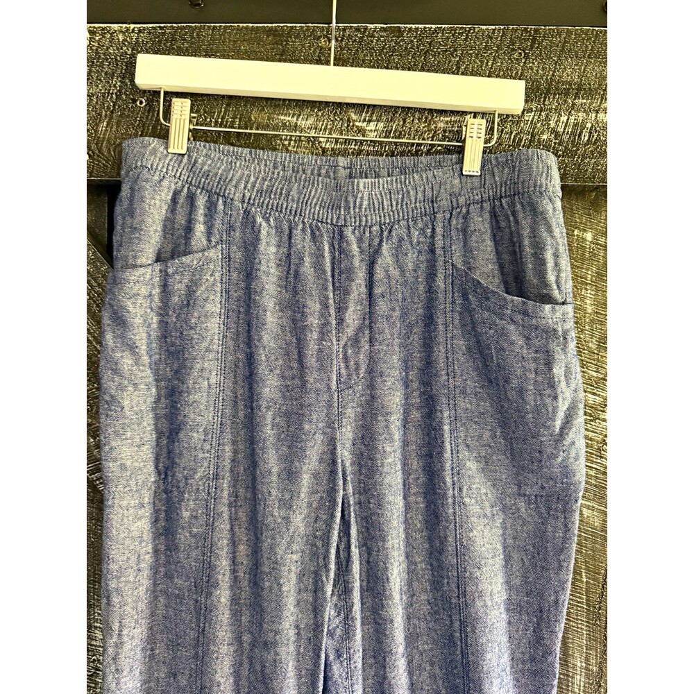 Old Navy Women’s Jogger Pants M Blue Solid Tapered Elastic Waist Pockets